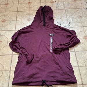 Tee shirt hoodie! Size Med. PINK by Victoria’s Secret brand new with tags